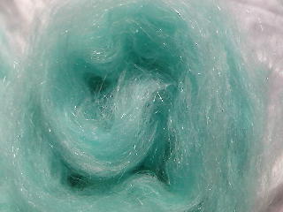 nappe de laine cardée MENTHE TURQUOISE