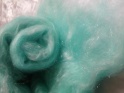 nappe de laine cardée MENTHE TURQUOISE